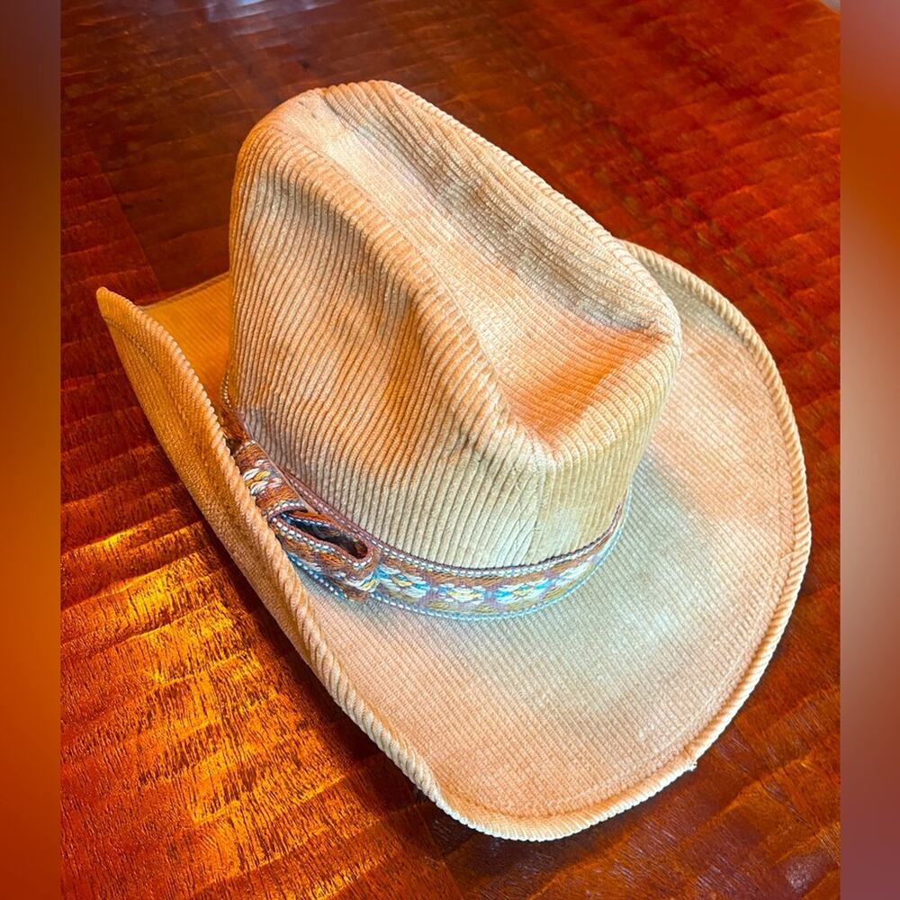 Vintage Dorfman Pacific Co Inc STUDS! Corduroy Cowboy hat